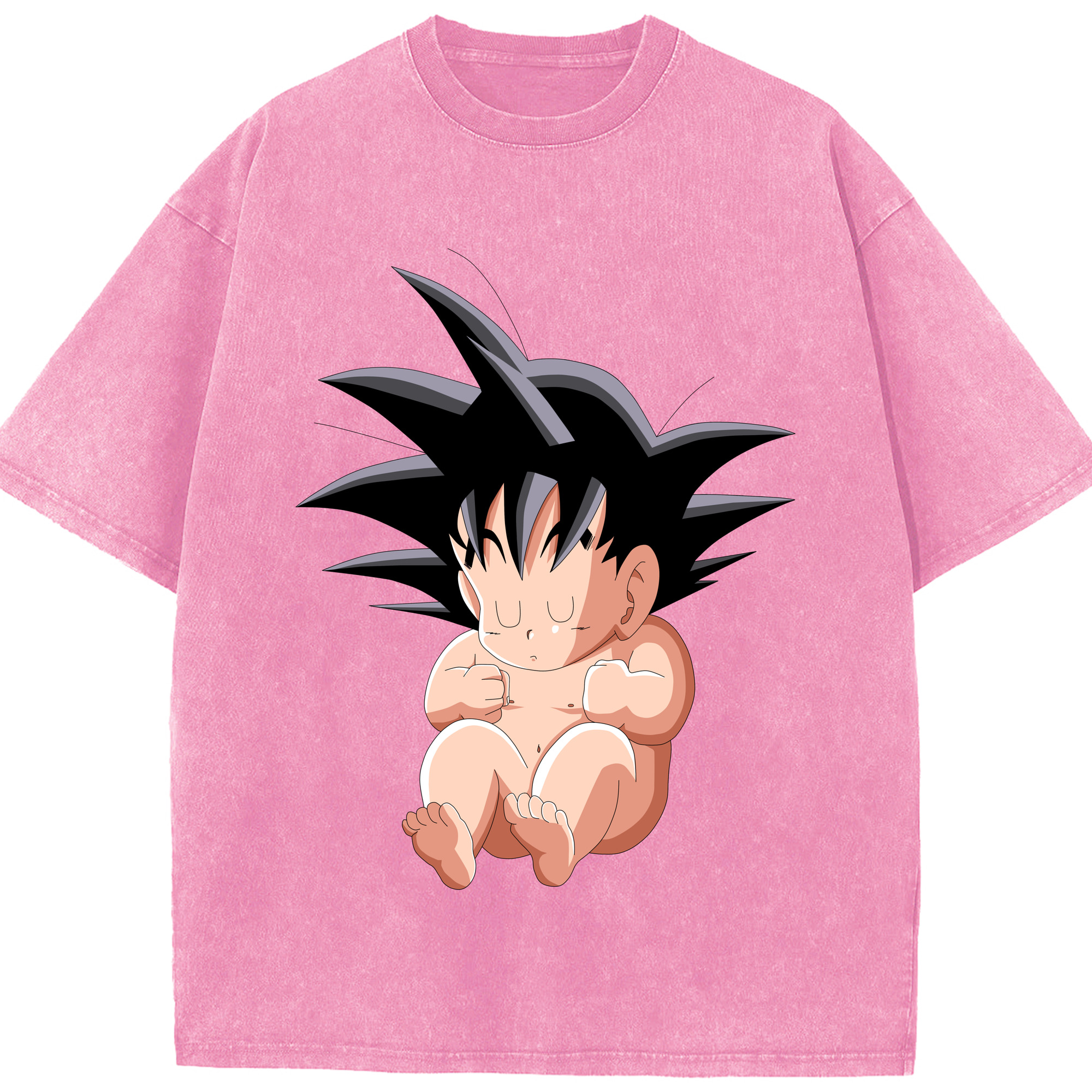 （画像用） ドラゴンボール 孫悟空（そん ごくう）Son Goku カカロット DRAGON BALL Kakarotto 綿100% ヴィンテージ風 半袖Tシャツ（フロントプリント）